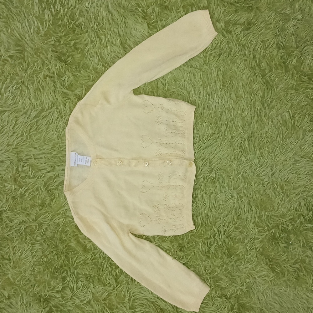MONSOON 18-24Mths Toddler Girls‎ Sweater hearts buttons/embroidery